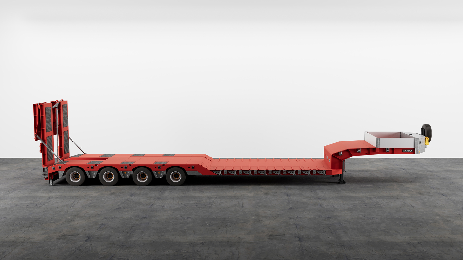 4 Dingilli Düşük Platform Uzamalı Lowbed